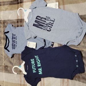 Okie Dokie Boy's Onesie Bundle (Three pieces)